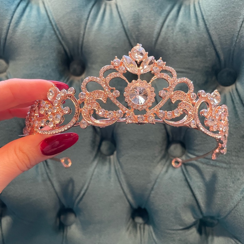 Rose Gold Crystal Tiara